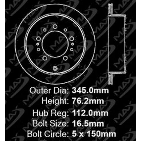 Max Brakes Rear Supreme Brake Kit Fits: 2009 09 2010 10 2011 11 BMW 335d KM087642 OE Series Rotors + Ceramic Pads